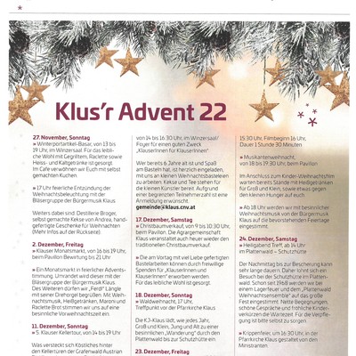 Klus'r Advent 22